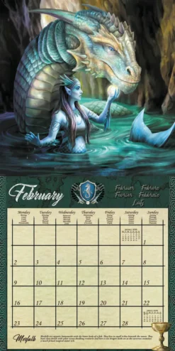 Anne Stokes 2026 Square Calendar