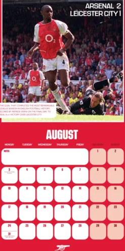 Arsenal Fc Legends 2026 Square Calendar