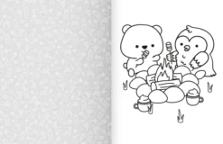 Cozy World Comfy Camping: Easy Colouring and Sticker Scene for Teens, Young Adults and Adults