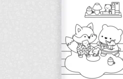 Cozy World Comfy Dreams: Easy Colouring and Sticker Scene for Teens, Young Adults and Adults