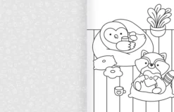 Cozy World Comfy Dreams: Easy Colouring and Sticker Scene for Teens, Young Adults and Adults