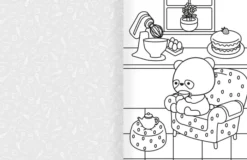 Cozy World Comfy Kitchen: Easy Colouring and Sticker Scene for Teens, Young Adults and Adults