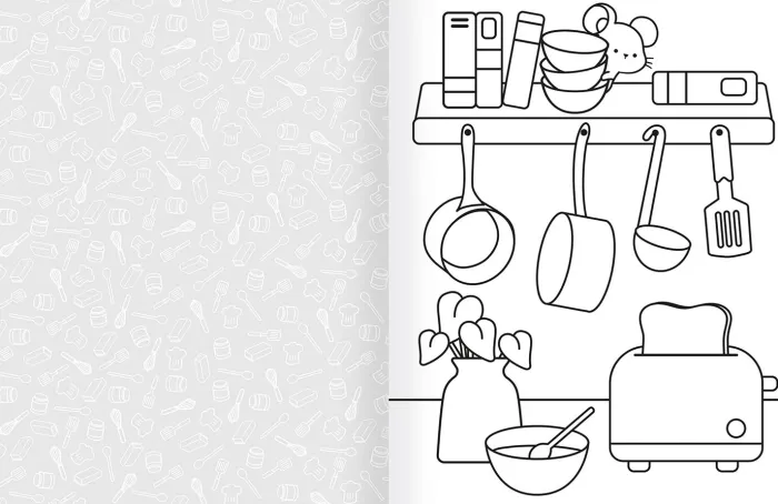 Cozy World Comfy Kitchen: Easy Colouring and Sticker Scene for Teens, Young Adults and Adults