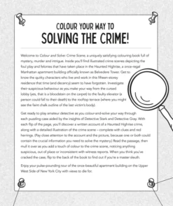 Crime Scene: Colour the Crime Scene, Analyze the Clues and Solve the Murder Mystery!