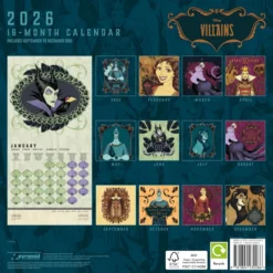 Disney Villains 2026 Square Calendar