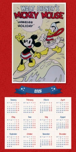 Disney Vintage Posters 2026 Square Cal.