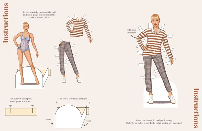 Dress Up Taylor: A Taylor Swift paper doll book featuring her iconic eras
