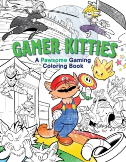 Gamer Kitties: A Pawsome Gaming Coloring Book