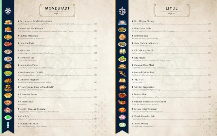 Genshin Impact Official Cookbook: Culinary Journeys Across Teyvat