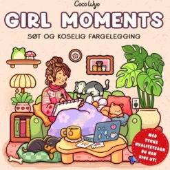 Girl moments søt og koselig fargelegging