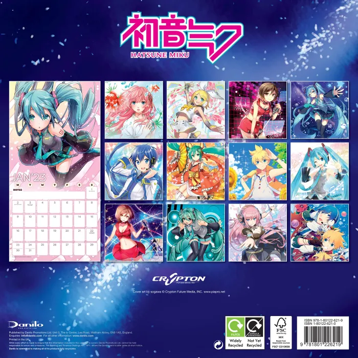 Hatsun Miko Square Calendar: 2023