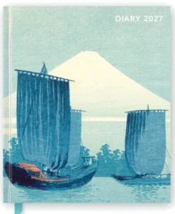 Japanese Woodblocks 2027 Desk Diary Planner - Week to View, Illustrated Throughout