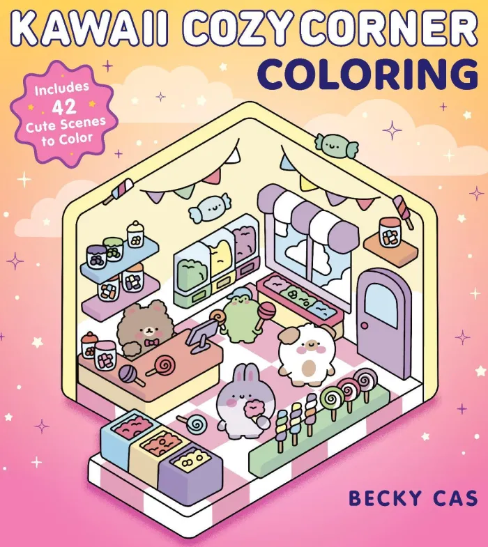 Kawaii Cozy Corner Coloring: Includes 42 Cute Scenes to Color