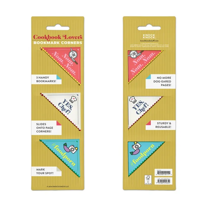 Knock Knock Cookbook Lovers Bookmark Corners