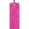 Lucy Innes Williams: Pink Garden House Artisan Art Vegan Leather bookmark