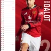 MANCHESTER UNITED FC 2026 A3 CALENDAR