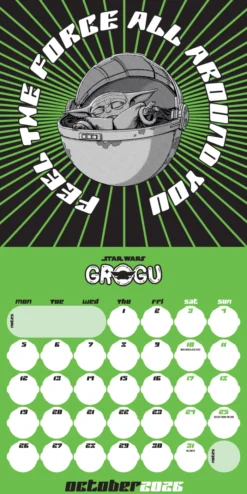 Mandalorian Grogu 2026 Square Calendar