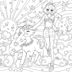 Manga Mania Coloring Book: Over 100 Cute Characters to Color – Manga and Anime Coloring Book for Adults and Kids