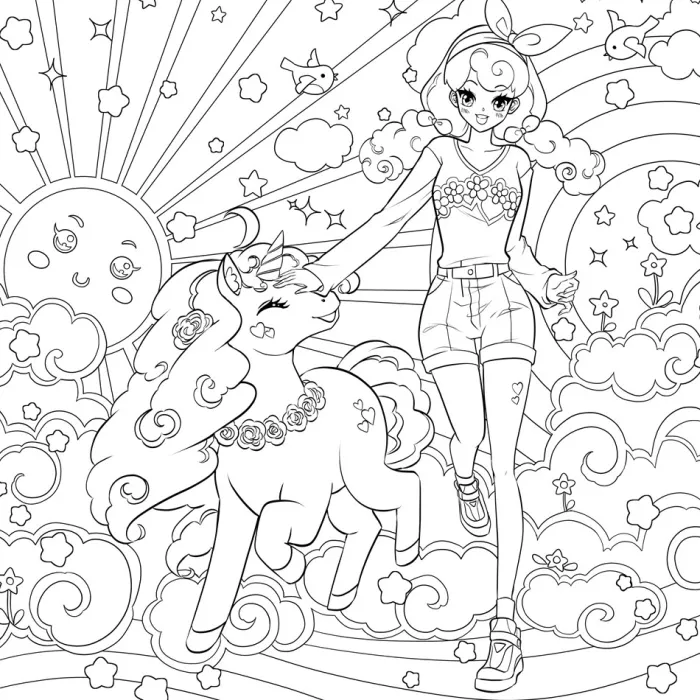 Manga Mania Coloring Book: Over 100 Cute Characters to Color – Manga and Anime Coloring Book for Adults and Kids