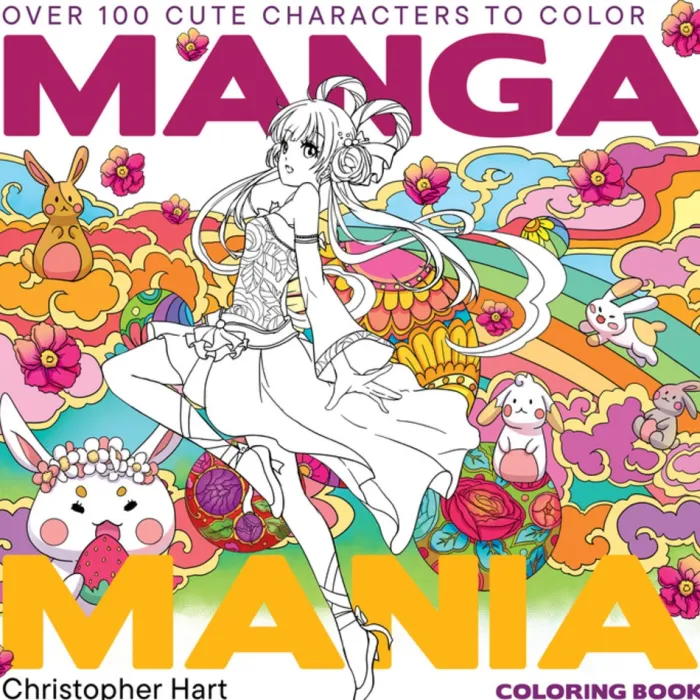 Manga Mania Coloring Book: Over 100 Cute Characters to Color – Manga and Anime Coloring Book for Adults and Kids