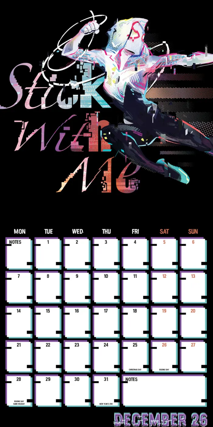 MARVEL SPIDER-MAN 2026 SQUARE CALENDAR