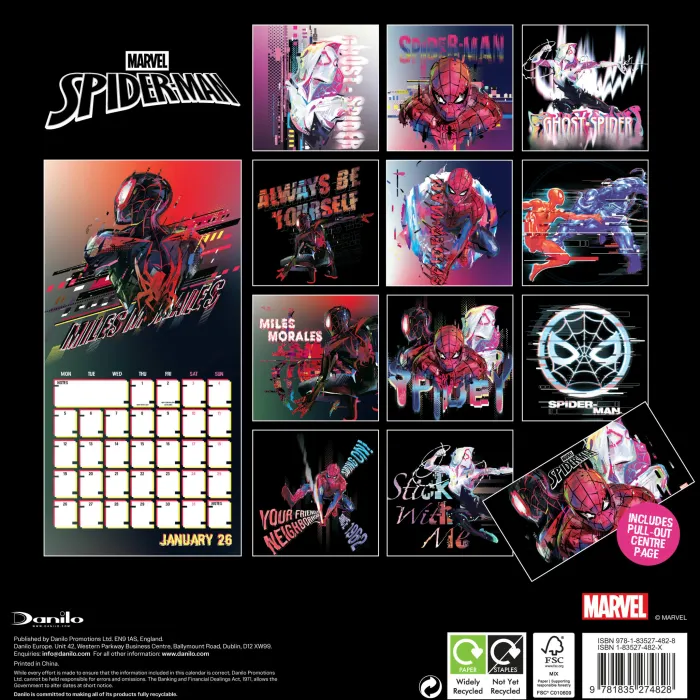 MARVEL SPIDER-MAN 2026 SQUARE CALENDAR