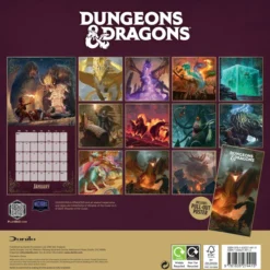 Official Dungeons & Dragons 2026 Square Calendar
