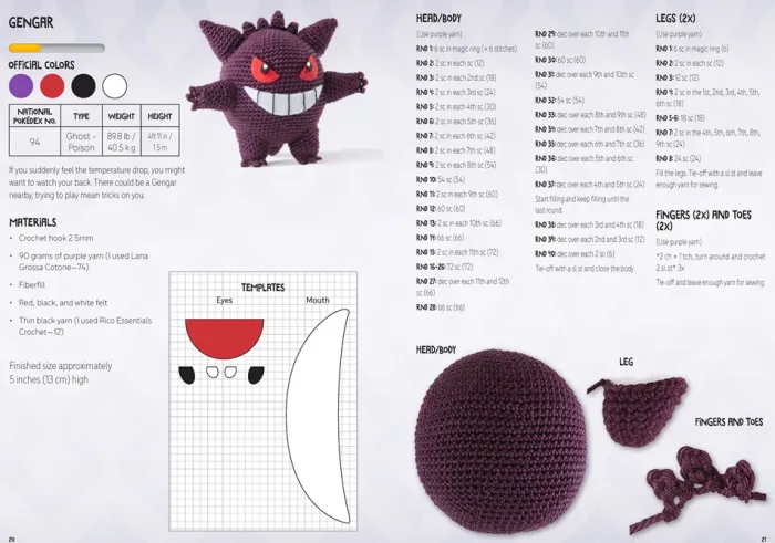 PokéMon Crochet Snorlax Kit: Includes Materials to Make Snorlax and Instructions for 5 Other PokéMon