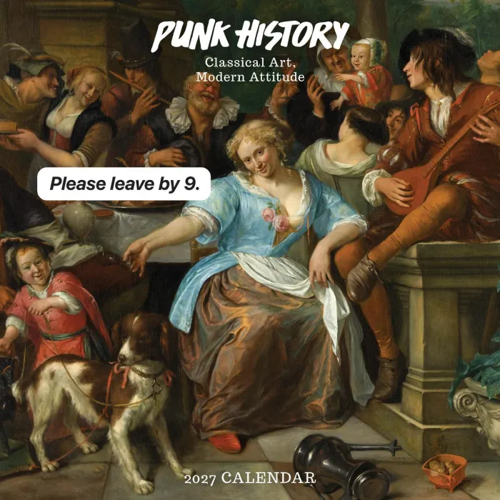 Punk History 2027 Wall Calendar: Classical Art, Modern Attitude
