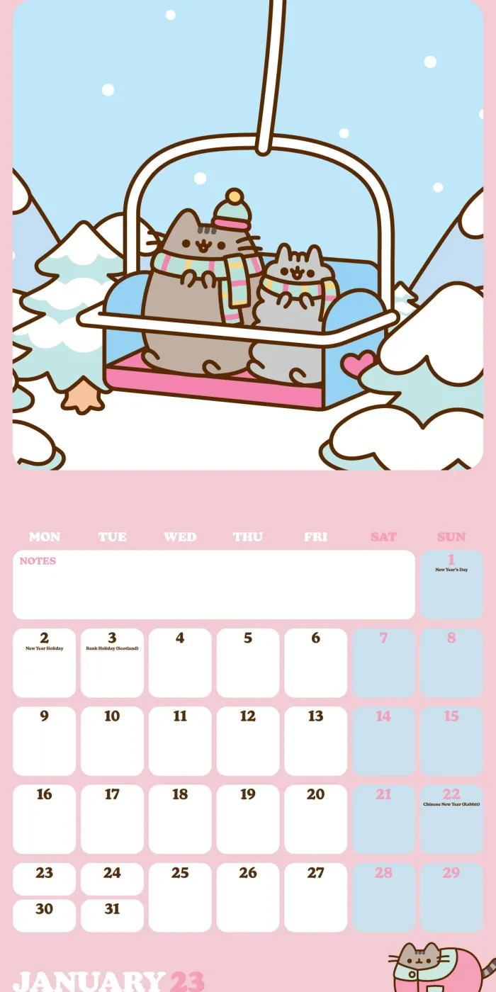 Pusheen Square Calendar: 2023