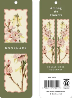 Scalloped Pink Blossom Premium Bookmark
