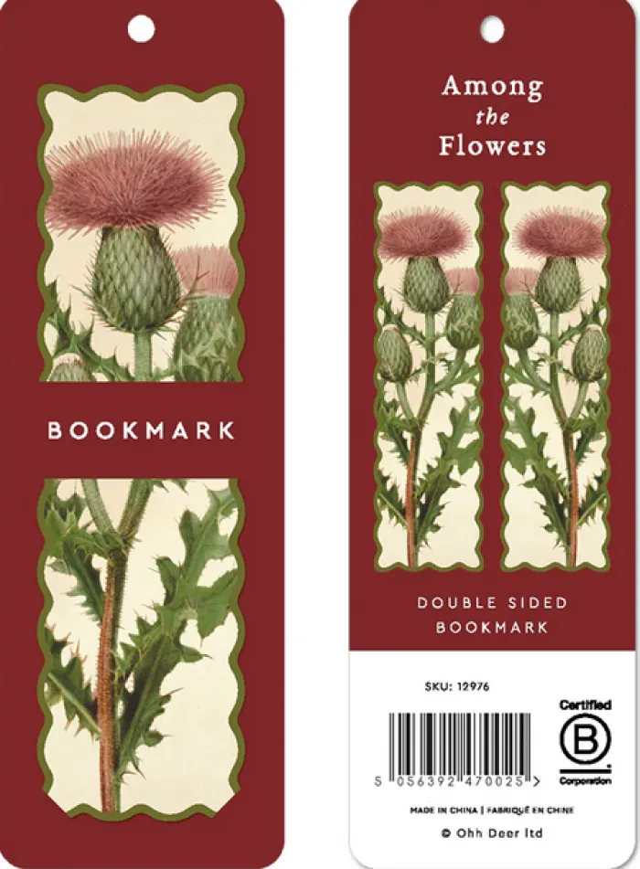 Scalloped Thistle Premium Bookmark