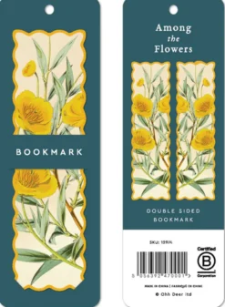 Scalloped Yellow Flower Premium Bookmark