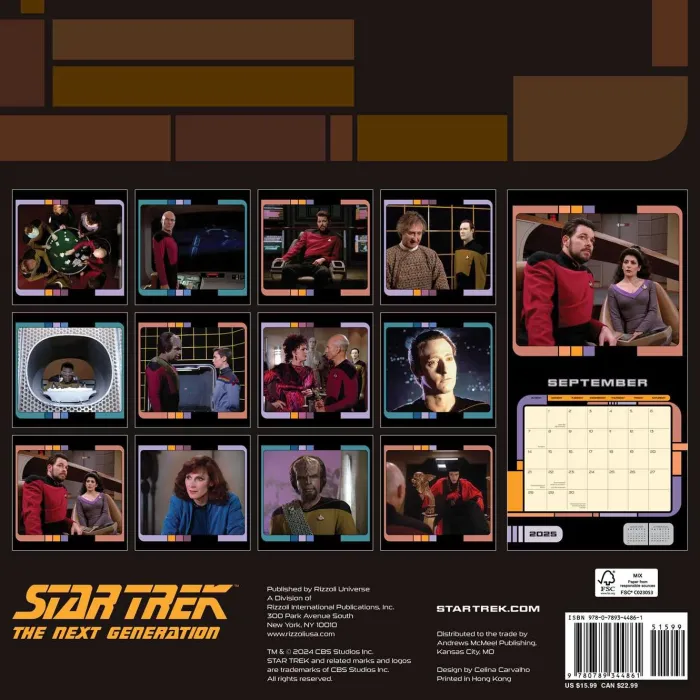 Star Trek: The Next Generation 2025 Wall Calendar