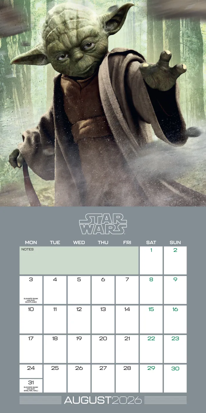 Star Wars Classic 2026 Mini Calendar