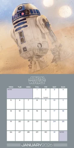 Star Wars Classic 2026 Square Calendar