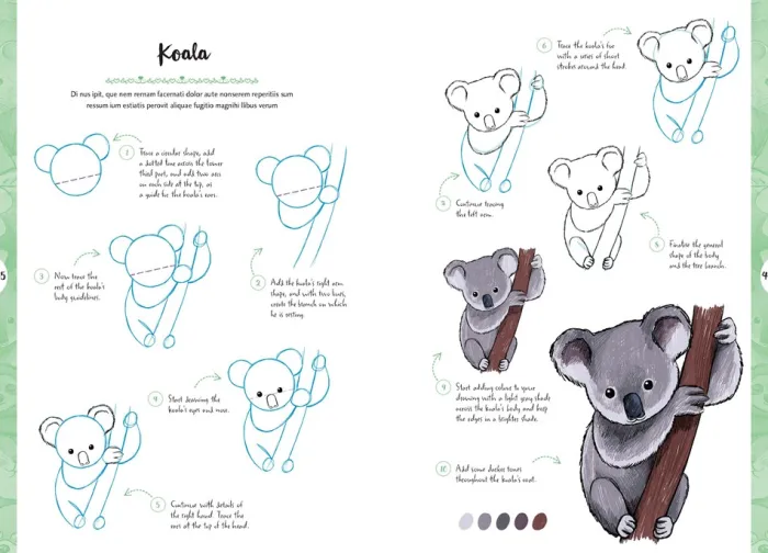 10 Step Drawing: Cute Animals: Draw Over 50 Adorable Animals in 10 Easy Steps