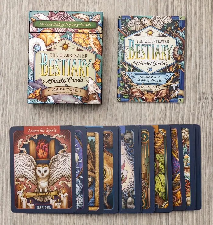 The Illustrated Bestiary Oracle Cards: 36-Card Deck of Inspiring Animals