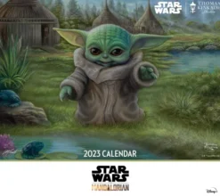The Mandalorian by Thomas Kinkade Studios 2023 Deluxe Wall Calendar with Print