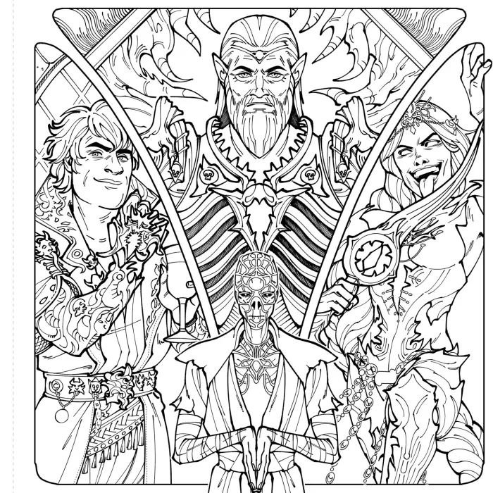 The Official Baldur's Gate 3 Coloring Book