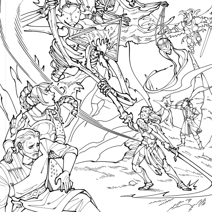 The Official Baldur's Gate 3 Coloring Book