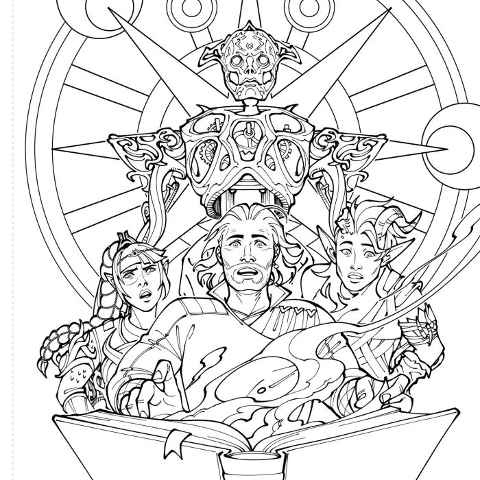 The Official Baldur's Gate 3 Coloring Book