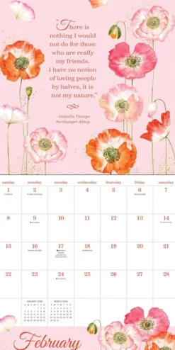 The Quotable Jane Austen 2026 Wall Calendar