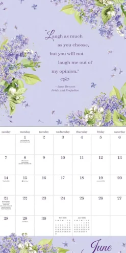 The Quotable Jane Austen 2026 Wall Calendar
