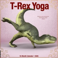 T-Rex Yoga 2026 Wall Calendar