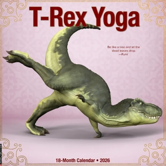 T-Rex Yoga 2026 Wall Calendar