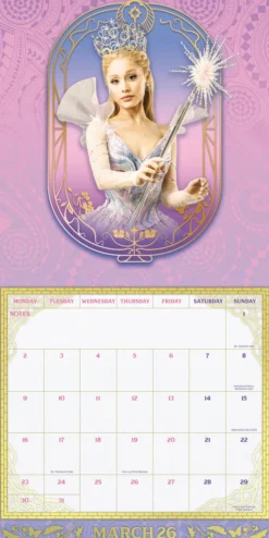 WICKED MOVIE 2026 SQUARE CALENDAR