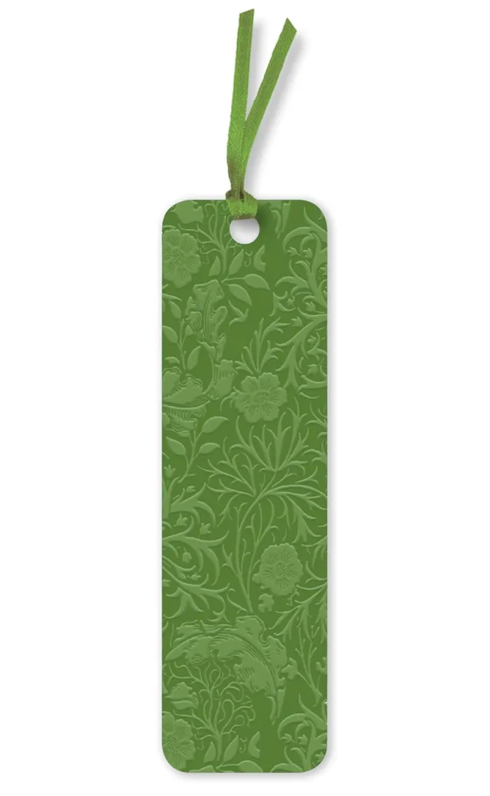 William Morris: Seaweed Artisan Art Vegan Leather bookmark