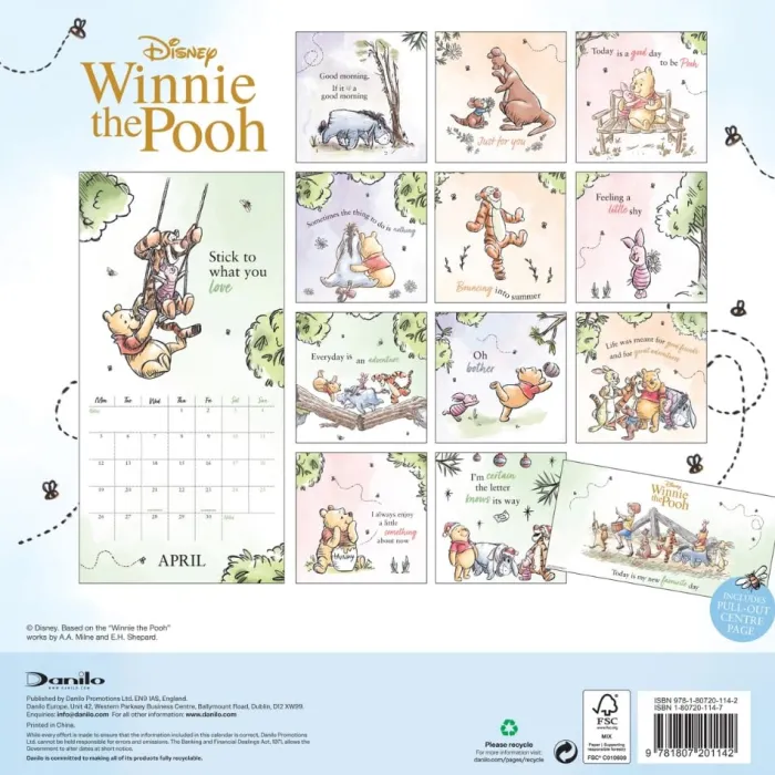 Winnie The Pooh 2027 Square Calendar